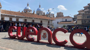 central square of Cuenca, Ecuador